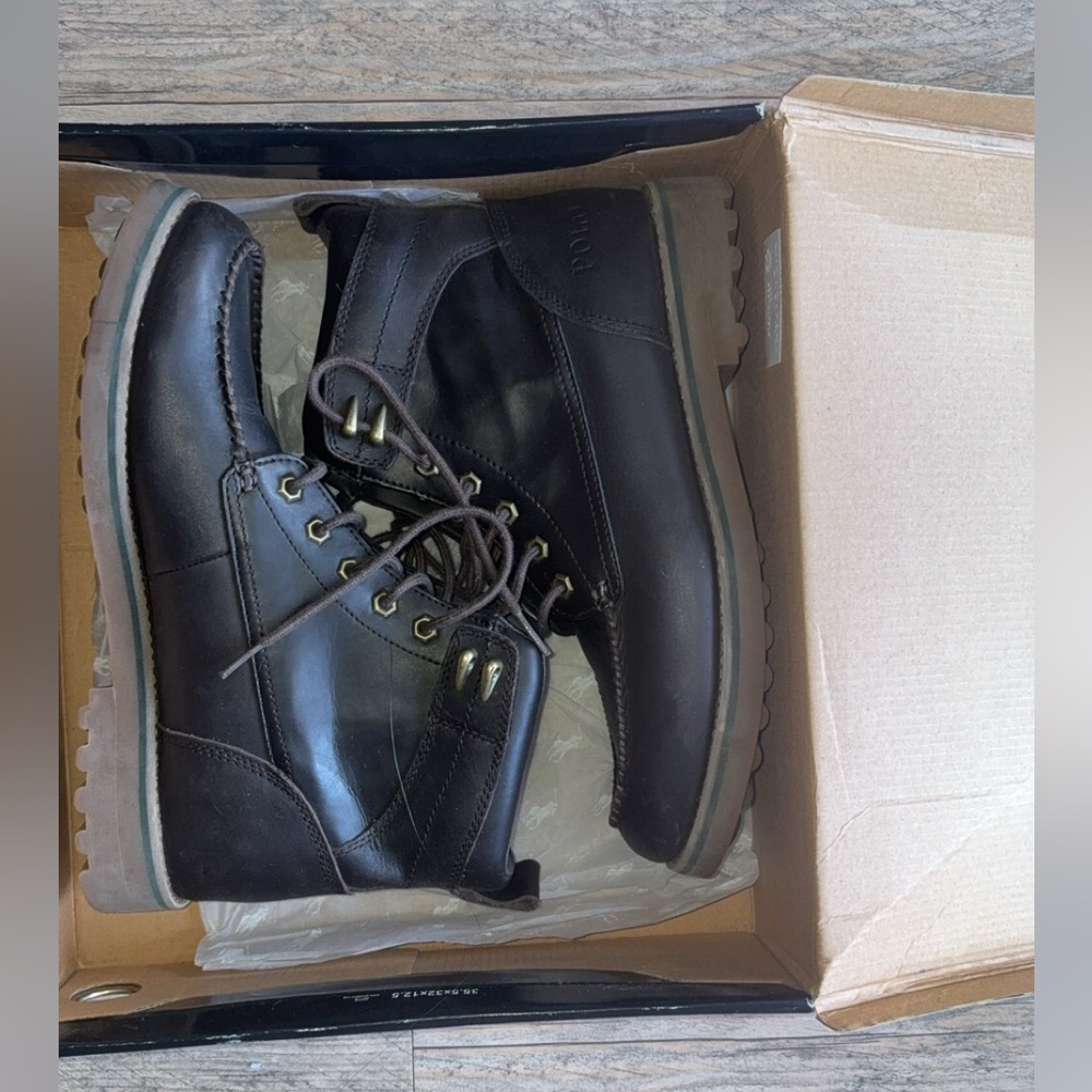 Polo by Ralph Lauren Dark Brown Leather Boots